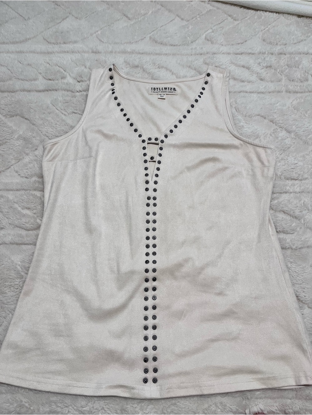 Idyllwind Beaded FRONT FAUX SUEDE TANK TOP XS Fueled By Miranda Lambert
